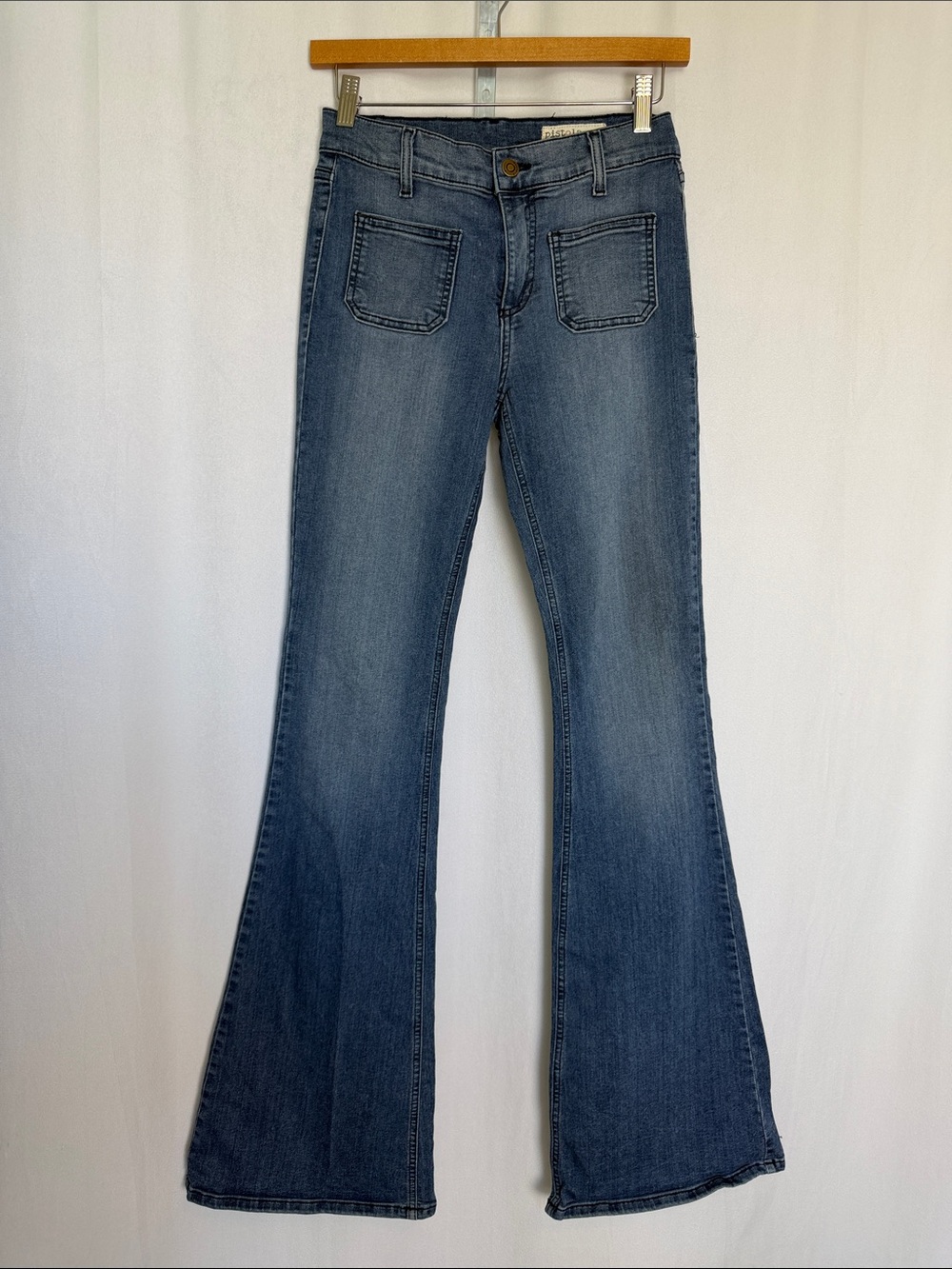 Pistola Women's Bootcut Patch Pocket Jeans Size 26 (2) Med Wash Stretch Mid Rise